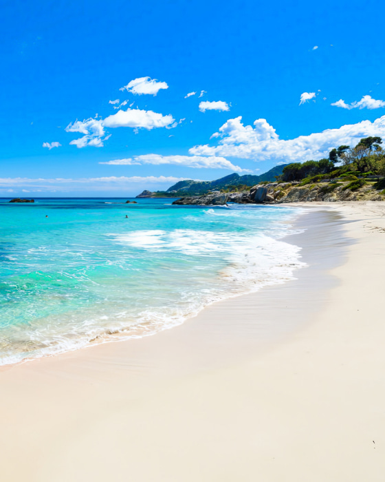 Hotel Cala Ratjada Son Moll Panoramablick auf den Strand Son Moll, 10 Minuten vom Hotel entfernt.